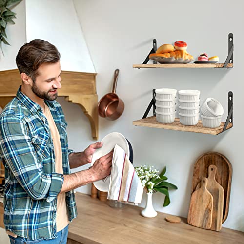 Uten Floating Shelves 2PCS, Wall Mounted Shelf, Wooden Kitchen Shelves Set with Spirit Level for Bedroom, Bathroom, Living Room, Kitchen Storage, Office, Max Load 30kg/66Ibs - Cosy Home Interiors Uten Floating Shelves 2PCS, Wall Mounted Shelf, Wooden Kitchen Shelves Set with Spirit Level for Bedroom, Bathroom, Living Room, Kitchen Storage, Office, Max Load 30kg/66Ibs - Image 8