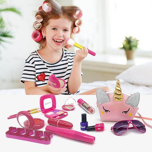 Yafacuha Unicorns Gifts for Girls Toys Tie-Dye Playset Includes Star Stuffed Mirror Diary Eyemask Headband Purse Pen Bracelet and Sock - Image 6