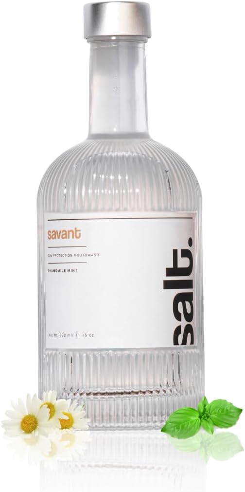 Salt. Oral Care Savant Mouthwash - 330ml | Advanced Gum Protection with Zinc & Centella Asiatica | Chamomile Mint Flavor | Helps Reduce Plaque, Freshen Breath & Support Oral Hygiene | Alcohol-Free