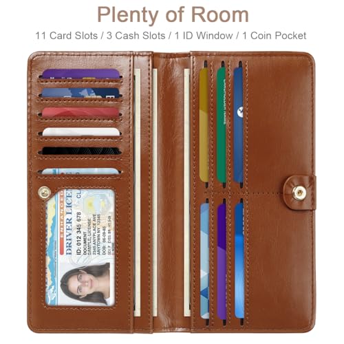 Image of Wallet Women Bifold Faux Crocodile Leather Slim Thin Long Wallets