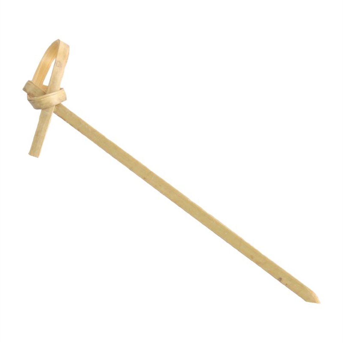 Fiesta Brown Compostable Bamboo Looped Skewers 90Mm (100 Pack)