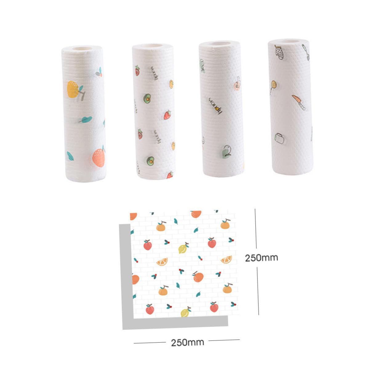 POPETPOP 4rotoli Strofinacci USA e Getta Biodegradabili Pulizia Cucina e Finestre Flessibili e Resistenti per Mobili e Banconi