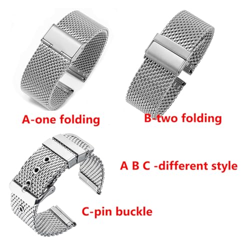 Bracelet milanais de haute qualité en maille acier Silver