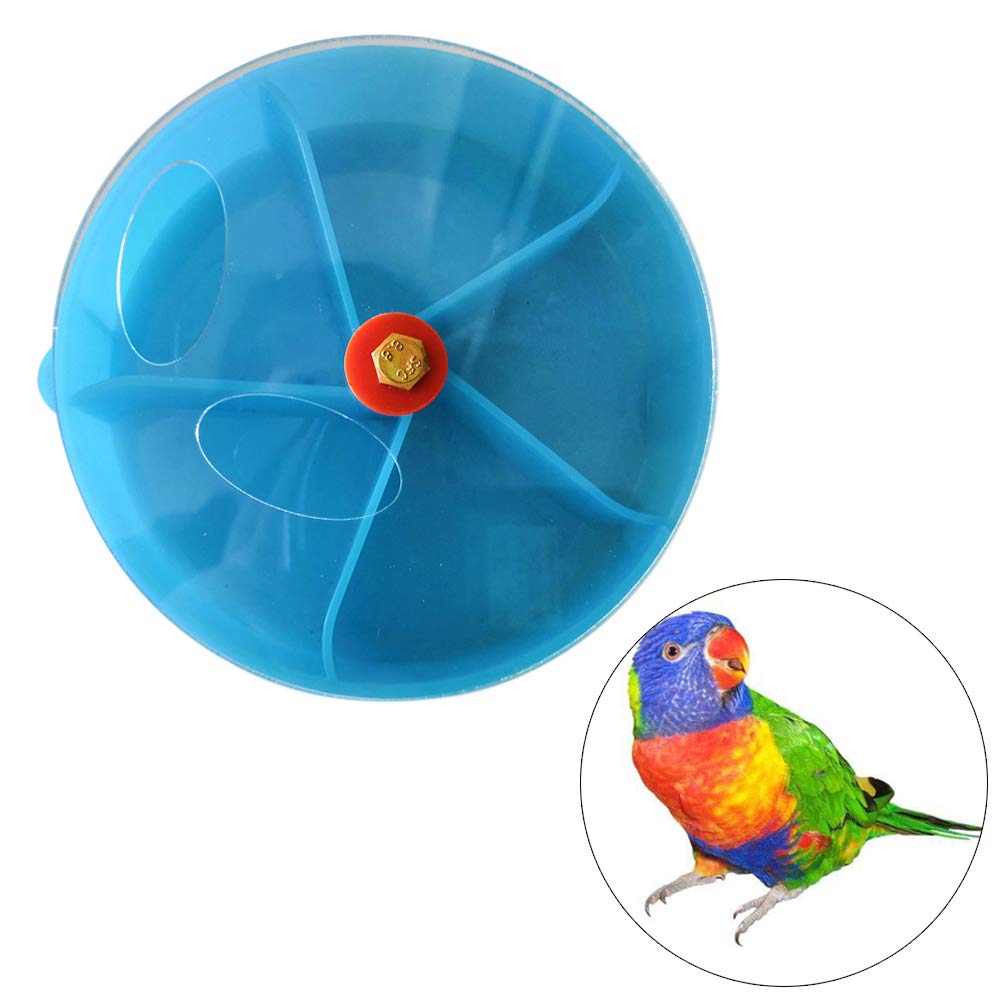 Gorei Bird Creative Foraging System Wheel Spins with Food Inside Bird Feeder Gnawed Toy Bite Resistant Food Box Bird Feed Storage Cases