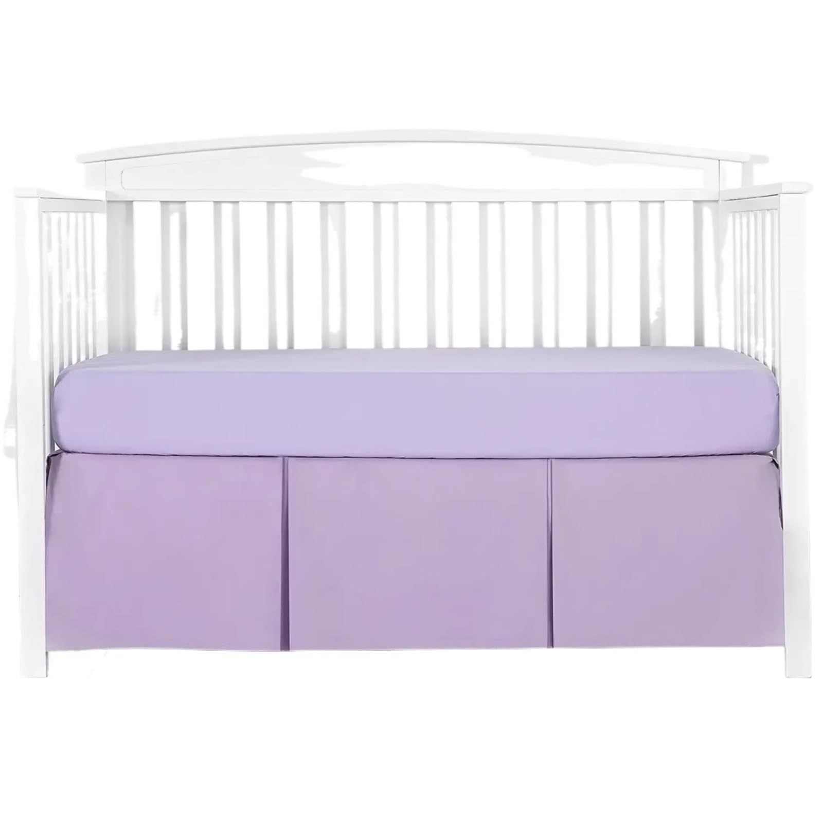 Kinderbett Rock Plissierter Kinderbettrock mit weißen Oberlaken for Jungen und Mädchen – Kinderzimmerbettwäsche for Kleinkinder, 35,6 cm hoch(Color 1,28 x 52 x14 inch)