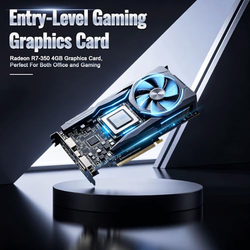Image of Prebuilt Gaming PC Desktop,AMD Ryzen R3 Business Office Tower Computers PC | R7-350 4G Graphics Card, 16GB RAM and 512GB SSD, WiFi, Win11, Suitable for Study,transaction,Entertainment,Gaming, etc.