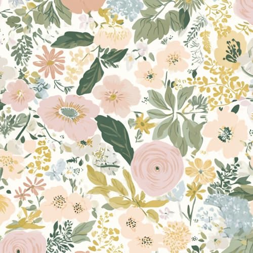 Kanworse Peel and Stick Wallpaper Self Adhesive Cottage Core Botanical