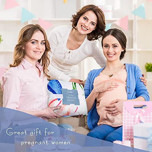 Innersafe Baby Milestone Blanket| Original Design Baby Monthly Milestone Blanket Boy Girl|Baby Photography Props Blanket| 60'X40' Ocean World (Vacuum-Packed) #TOP3