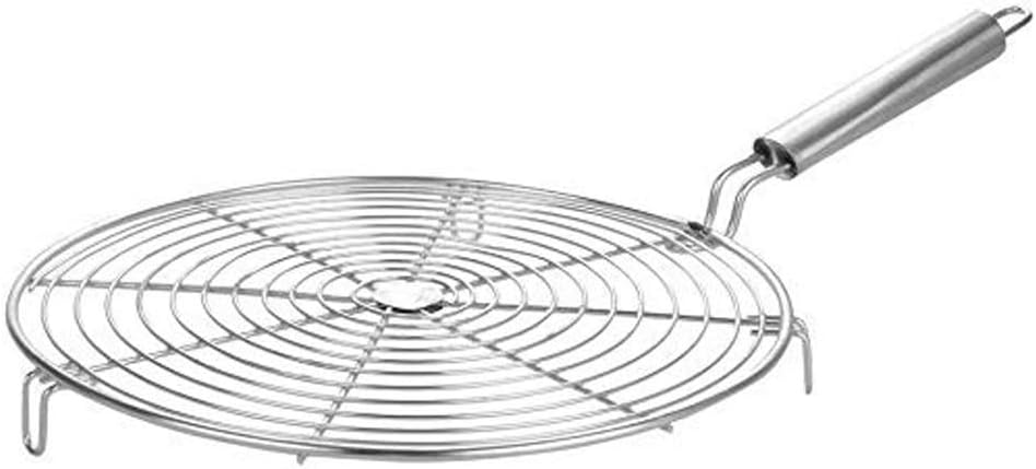 Unikue Traders Stainless Steel Round Roaster, Roasting Net, Papad Jali, Roti Grill, Chapati Grill, Silver, 20 cm
