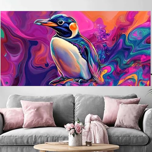 Diamond Painting Manchot 60x120 cm pour une Décoration de Salon Scintillante