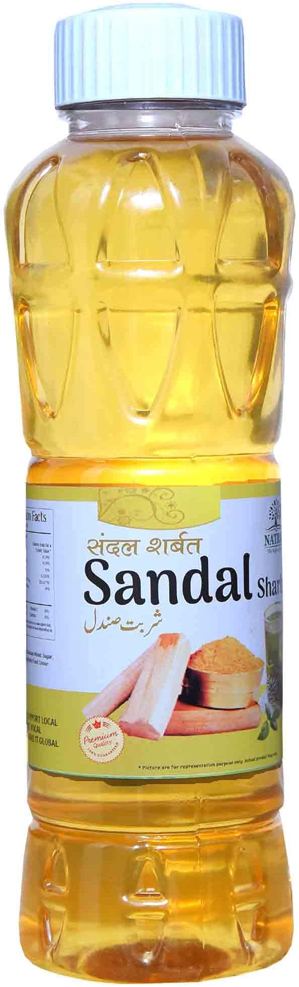 Natraj Sandal Sharbat Syrup, 750 ml – The Perfect Choice for Refreshing & Aromatic Drinks, Ideal for Cooling & Flavorful Beverages, Made with Premium Sandalwood Essence for a Unique Taste.