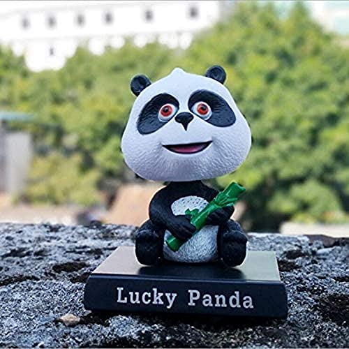 Image of AUGEN Super Hreo Panda Action Figure Limited Edition Bobblehead with Mobile Holder for Car Dashboard, Office Desk & Study Table (Pack of 1)(Plastic)