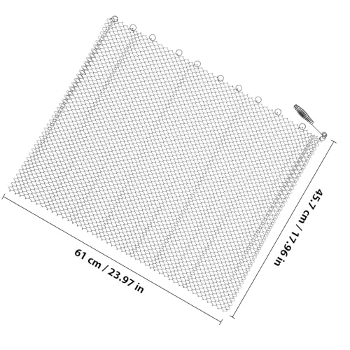 Cortinas de malla MAJORMENCH de hierro negro para chimenea pack de 2 3