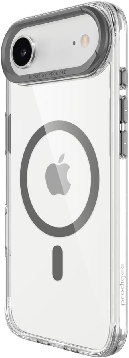 Prodigee iPhone 17 | Magneteek Case| Drop Tested | Dual Layer Cover | Wireless Charging Compatible | Shockproof | Scratch Resistant (Kickit, Clear, iPhone Air (6.7))