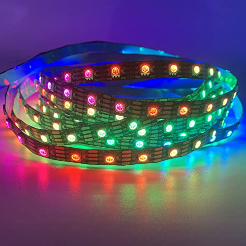 Image of DC 5V WS2813 Led Strip Light Dual Signal Individually Addressable 5m 30 LEDs WS2812B Updated Black White PCB (Black PCB IP20, 5M 60LED /M)