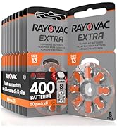 400 Batterien für Hörgeräte Rayovac Extra 13. - 50 Blister à 8 Batterien