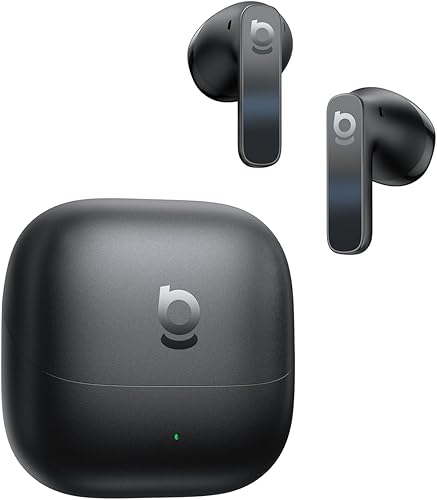 Baseus BS1 NC Auriculares semiintraurales con cancelación de ruido con ANC híbrido adaptativo, sin presión auditiva, audio de alta resolución