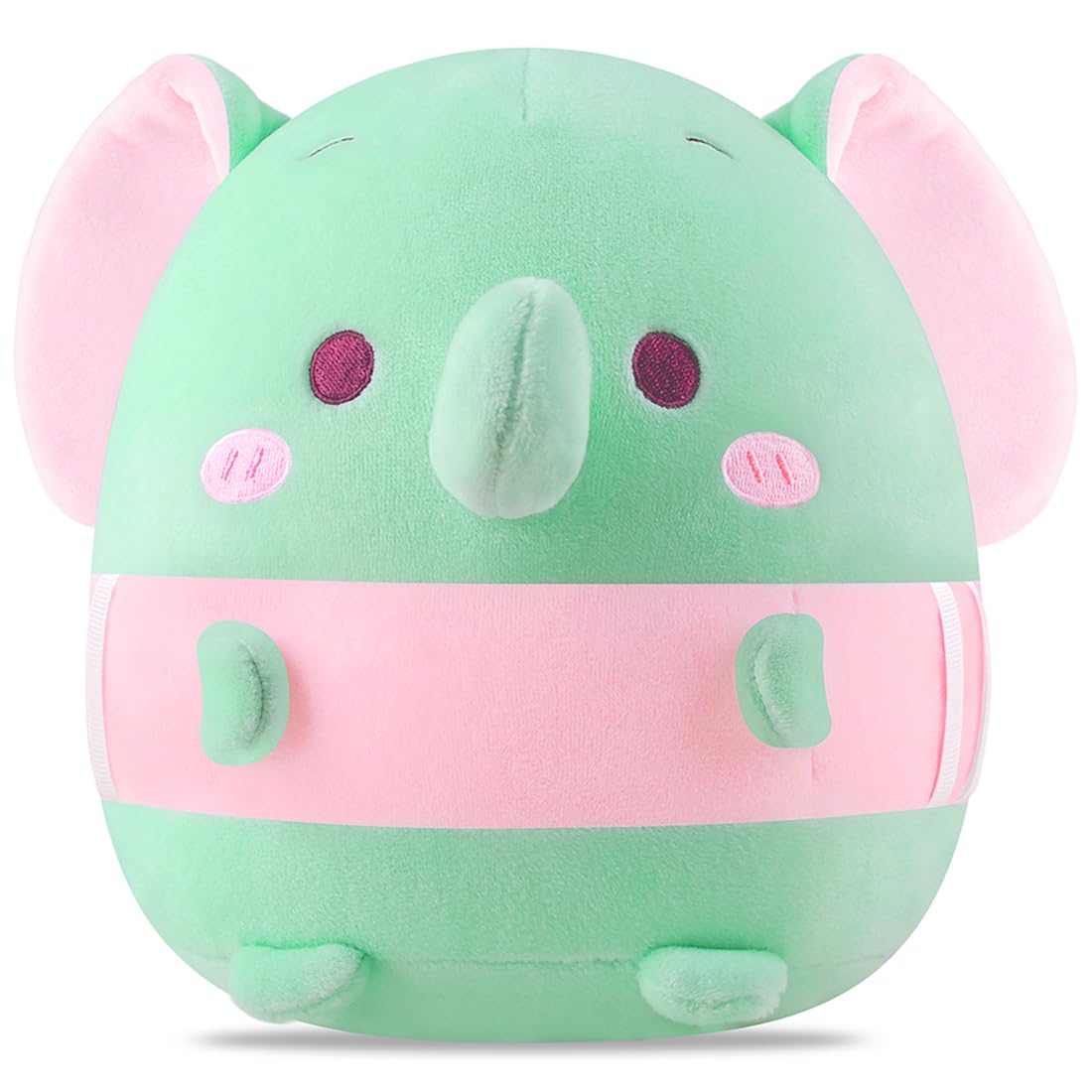 Cute Elephant Plush Pillow Stuffed Animals Toys, 13" Kawaii Plush Doll Elephant Hugging Pillow Super Soft Cartoon Throw Pillow for Girls & Boys Brithday Gift