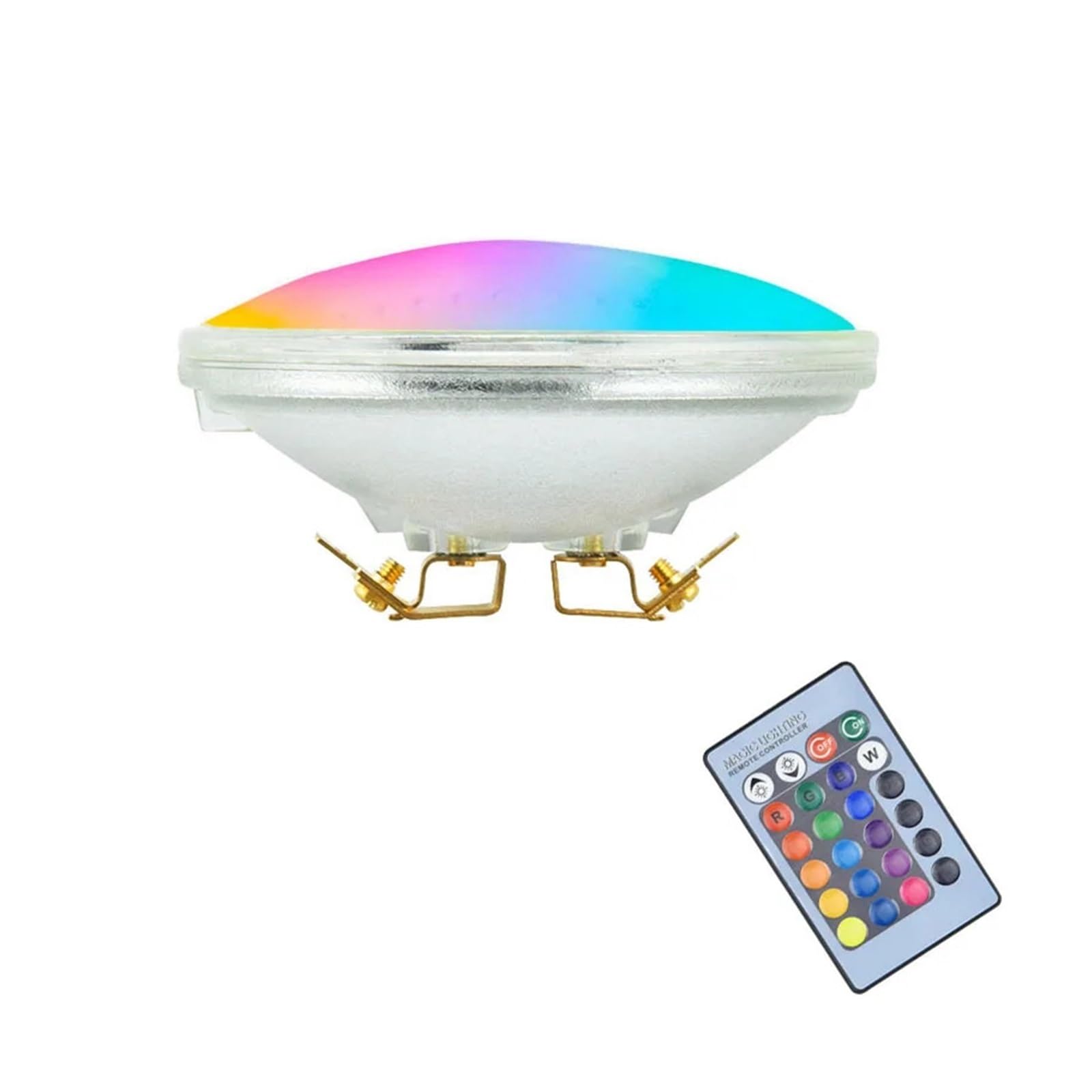 1PC RGB Led Lampada for Piscina G53 PAR36 9W 111mm Diametro Subacqueo Corlorful PAR36 Modulo di Illuminazione Impermeabile Illuminazione del Paesaggio per interni ed esterni(White)