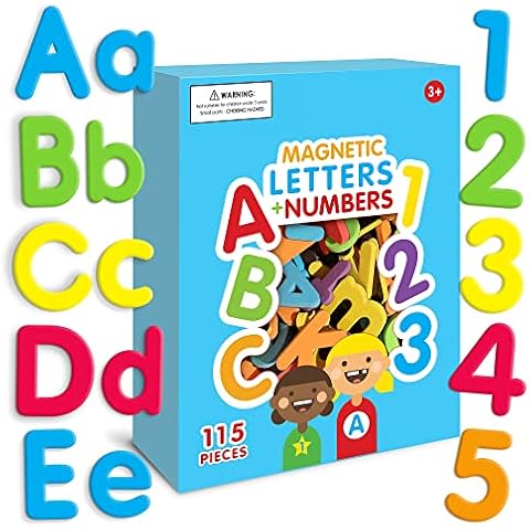 Curious Columbus - Magnetic Letters and Numbers For Toddlers - Alphabet Magnets With Numbers - Foam ABC Magnets Refrigerator - Letter Magnets For Homeschool Preschool Classroom Supplies - 115 Pcs Cover