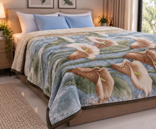 Image of ABRAZO Dreamy Wrap Mink Blanket for Double Bed | 570 GSM 3 Kg Single Ply | Ultra Soft Warm Blanket for Winter & AC Room | Quilt /Comforter /Dohar | 220 x 240 Cm