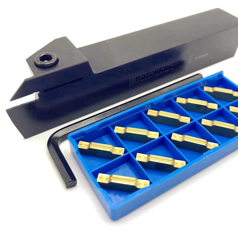 Tool Part for Grooved Tool Holder 2525-5 + 10PCS MGMN500 M Separation and Grooving Turning Tool MGEHL 2525 Insert Milling Cutter - (Angle: No Holder/Shank Diameter: MGMN500 NC3030)