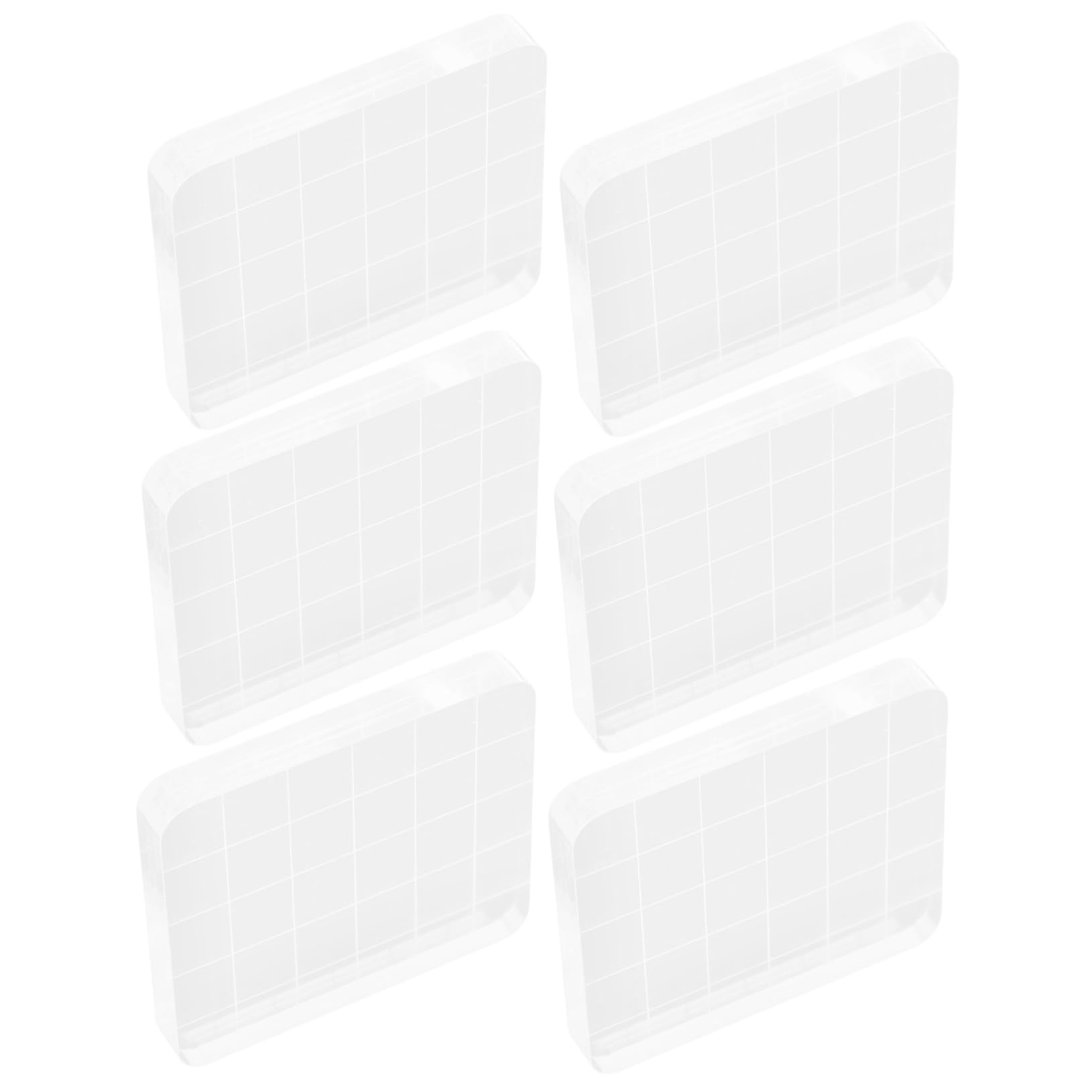 jojofuny 4 Set Strumento Di Stampaggio Acrilico Primo Forniture Di Scrapbooking Bloccare Timbri Per Il Fai Da Te Mestiere Fondente Fabbricazione Diario Goffratura Creazione Bianca 6 Pezzi*4