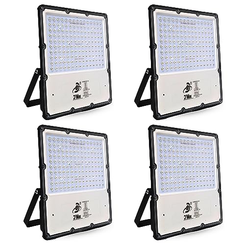 Image of D'Mak 150W Lens Led Flood Light - Ip65 Waterproof Led Lights with 120 Wide Beam-Led Lamp Lights for Yard,Showroom,Shop, Factory,Garden, Playground & Home(Cool White,6500k)- Pack of 4