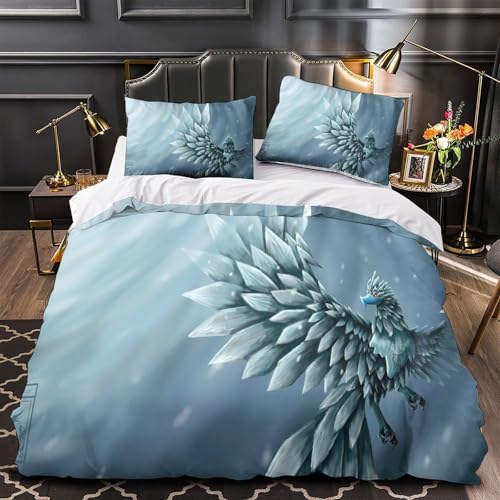 Housse de couette plume 135x200 lit couvre-lit microfibre 1p