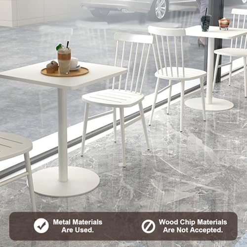 Mesa de bar cuadrada de metal estable que evita balanceos en tu negocio 5