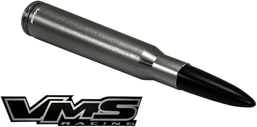 Miniatura 2 de VMS Racing Antena de bala de punta negra calibre 50 Cal en aluminio Billet de calibre pesado compatible con Dodge Ram 1500 2500 3500 1994-2008