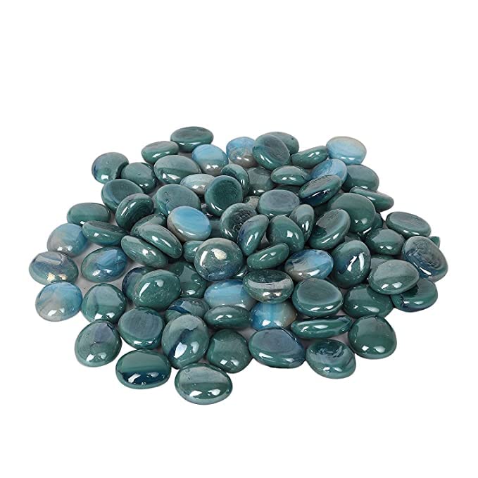 Aquamarine Blue Pebbles Stones Large Natural Decorative Polished for Garden, Aquarium, Plant Pots Vase Fillers Aquarium Home Decor Garden, Decorative Polished River Rocks (Pack of 1), 1 KG (B078L1H8PY) Amazon Price History, Amazon Price Tracker