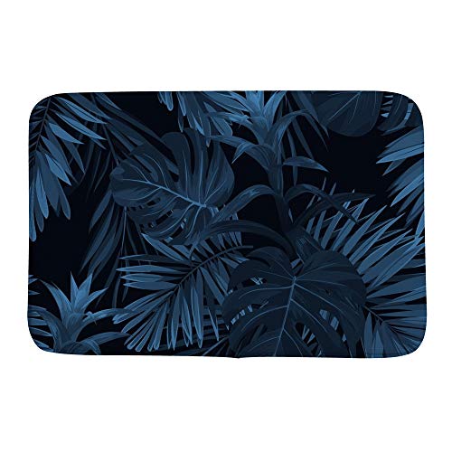 Tapis de bain microfibres lavable en machine imprimé fleuri 36x24 pouces - 2