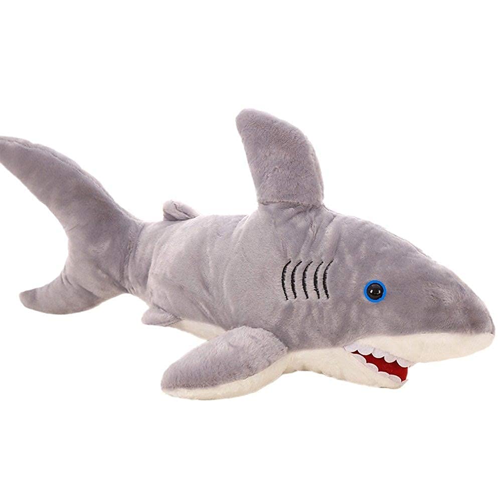 CHIRKUT Shark Cute Stuffed Plush Soft Toy for Kids Lovable Huggable Perfect Present for Birthday, Babies & Children || Size: 40cm, Color: Grey (B0BLBQ9X43) Amazon Price History, Amazon Price Tracker