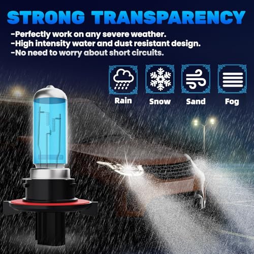 Image of Halogen Headlights Fit For Dodge Ram 2009-2012(2-Headlamps) & 2006-2008 Headlight Bulbs,9008 /H13 High /Low Beams Bright Front Light Combo Kit,Plug & Play,Pack of 2
