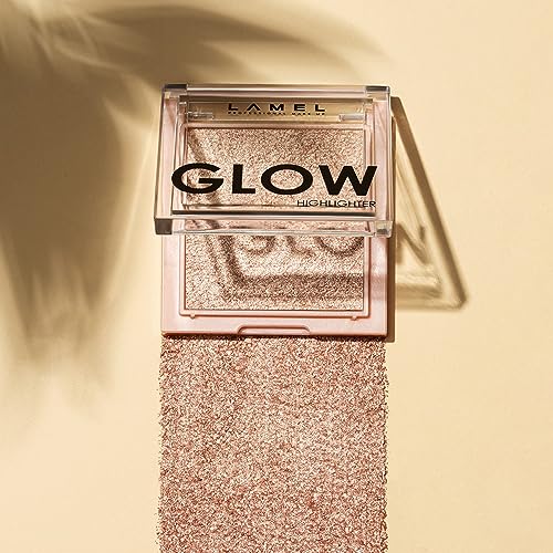 Lamel Glow Highlighter: Face Make Up & Contour Palette In Deep, Vibrant Colors - Natural Shimmer - Compact Size & Perfect For Travel - Cruelty Free - 3.8Gr/0.13 Oz 402 (Sun) #TOP3