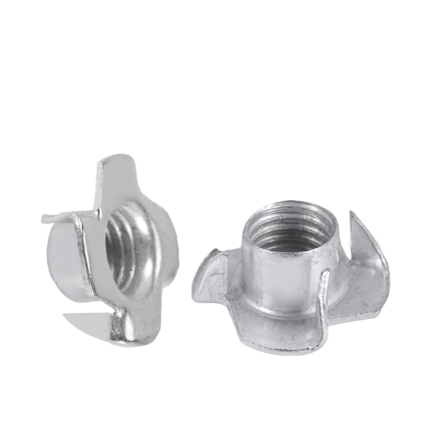 T Nuts 90pcs Woodworking Tools Four Prong Furniture T Nut Inserts Zinc Plated