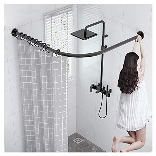 Barre de douche incurvée en acier inoxydable réglable et anti-rouille