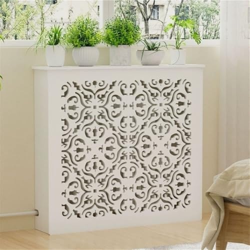 Cache-radiateur en bois de qualité supérieure à motif floral