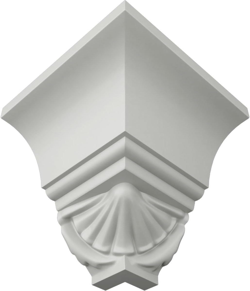 Ekena Millwork MOC02X02SH-CASE-4 Outside Corner for Moulding MLD02X02X02SH (4-Pack), 2 3/4"P x 2 7/8"H, Primed, 4 Pack