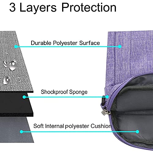 Mosiso Laptop Shoulder Messenger Bag Compatible With Macbook Air/Pro,13-13.3 Inch Notebook,Compatible With Macbook Pro 14 2023-2021 A2779 M2 A2442 M1 With Adjustable Depth At Bottom, Purple #TOP2