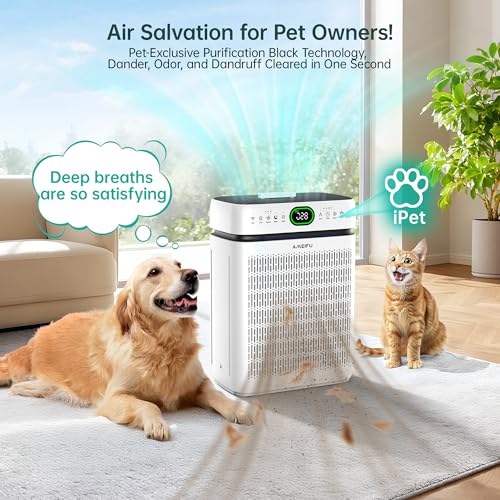 Air Purifiers for Home Large Room Up to 3500 Sq Ft with Washable Filters,Double-Sided HEPA with PM 2.5 Display Air Quality Sensor,Smart WiFi APP,Air Cleaner for Pets,Hair,Dust,Smoke,Dorm room,Office - Image 5