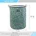 Mziart Large Foldable Laundry Basket Organizer, Collapsible Laundry Hamper Fabric Clothes Toy Storage Basket Nursery Hamper Storage Bin for Household Bedroom, Bathroom, College Dorm (Big White Leaf)