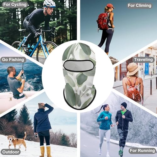 Balaclava para Hombres Máscara de Esquí Hojas de Eucalipto Máscara Facial de Invierno para Ciclismo miniatura 6