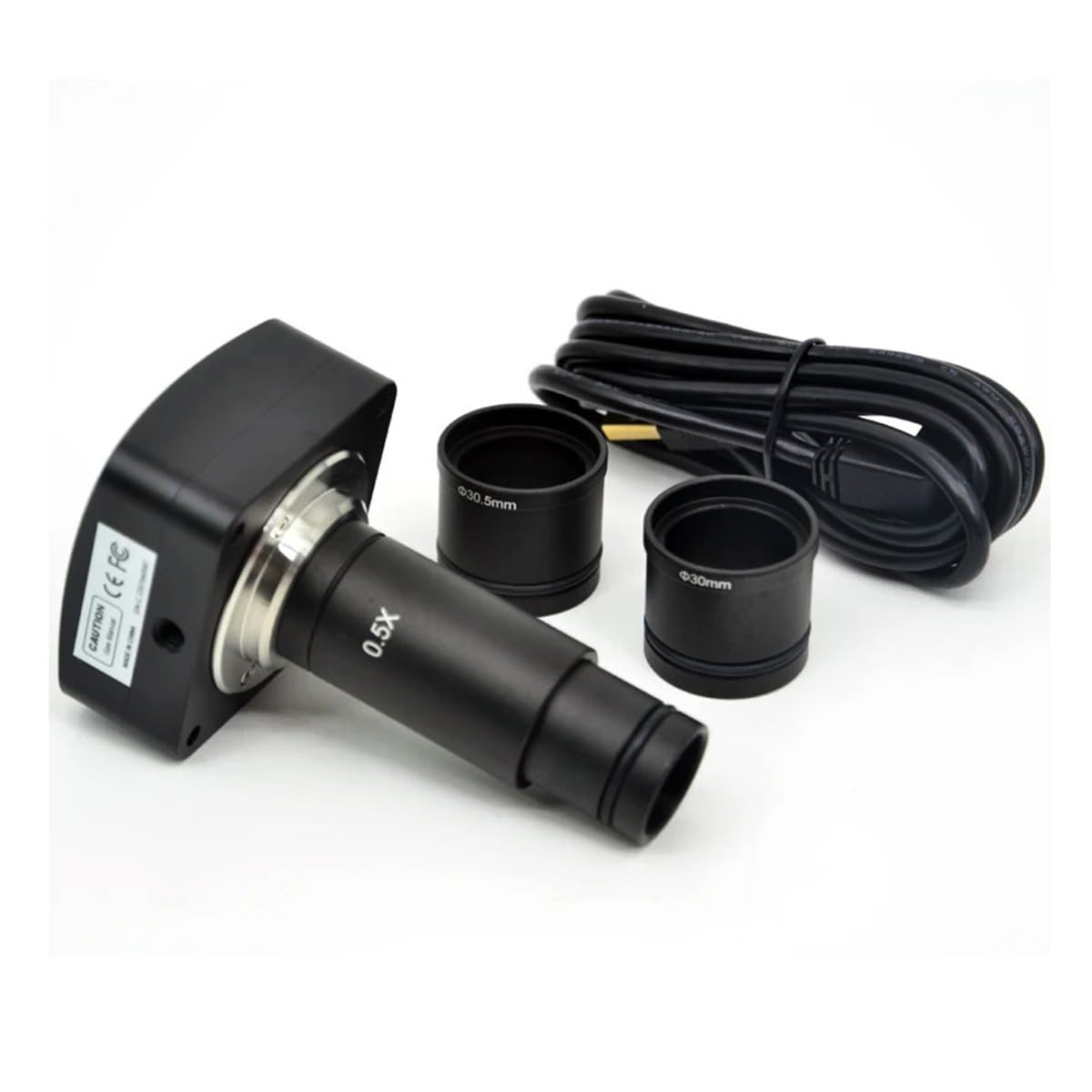 Microscopio Cámara microscópica Digital USB con Sensor CMOS imx335 de 5 MP y 25 fps con Montura C y Adaptador de Lente de 0,5X