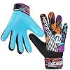 ZASH Soccer Goalie Gloves, Football Goalkeeper Gloves for Kids Boys Youth & Adult Along with 4mm Latex Super (Cyan Blue, Size 5 Suitable for 9 to 12 Years Old)