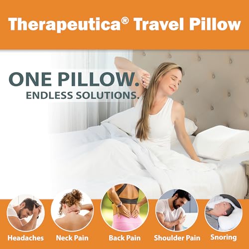 Tri-Core Cervical Pillow (Firm, Full Size) & Therapeutica Travel Pillow (Average)