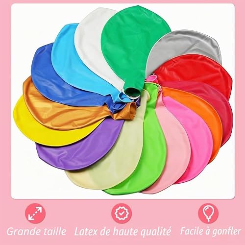 15 Pièces Ballon Gonflable Géant, 36 Pouces Grand Ballons, Ballon Géant, Gros Ballon Gonflable Pour Anniversaires, Mariages, Fêtes, Célébrations – vue 5