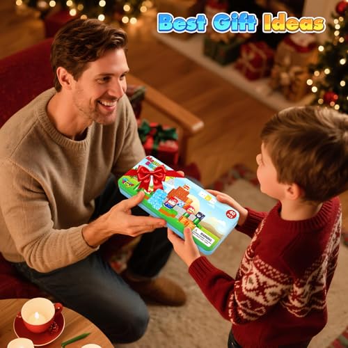 Image of Mini Magnetic Blocks Toddler Travel Essentials Toys with Case Set, Kids Games Montessori Preschool Education Sensory Toys for 3-8 Year Old Boys Girls Christmas Birthday Gifts