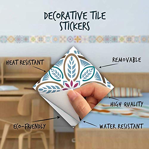 Mandala Decorative Tile Stickers Set 12 Units 6X6 Inches. Peel & Stick Adhesive Tile Stickers. Home Decor. Staircase. Furniture Decor. Backsplash Tile Stickers. #TOP5